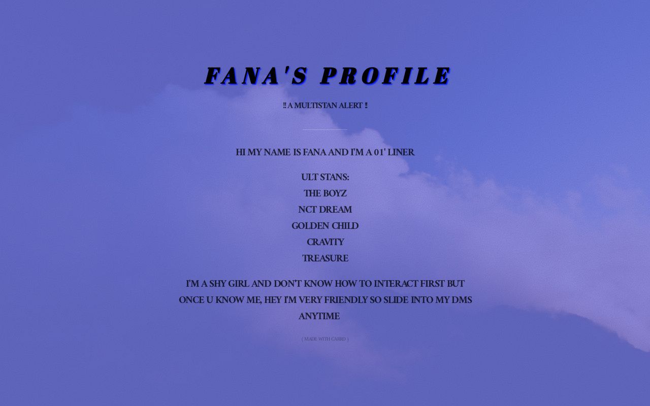Carrd profile picture for @fana